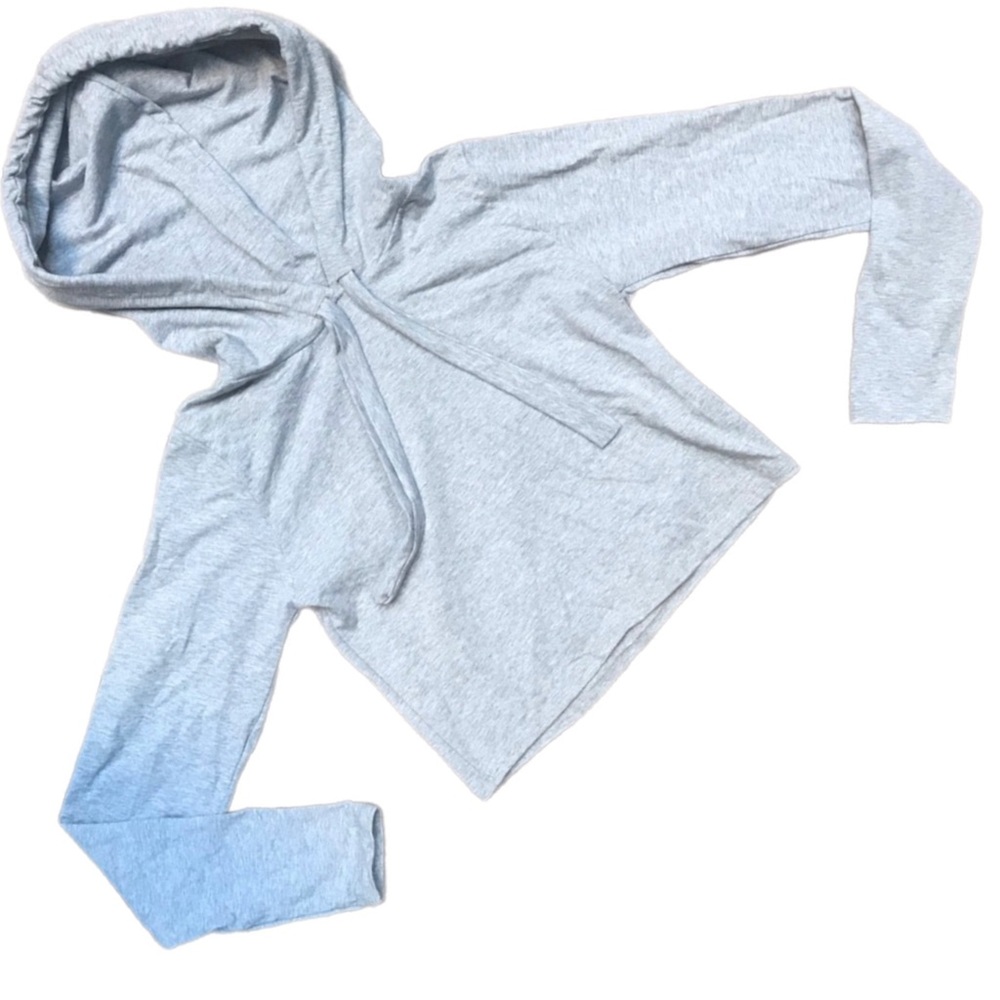 Rebdolls | Grey Long Sleeve Crop Top Hoodie